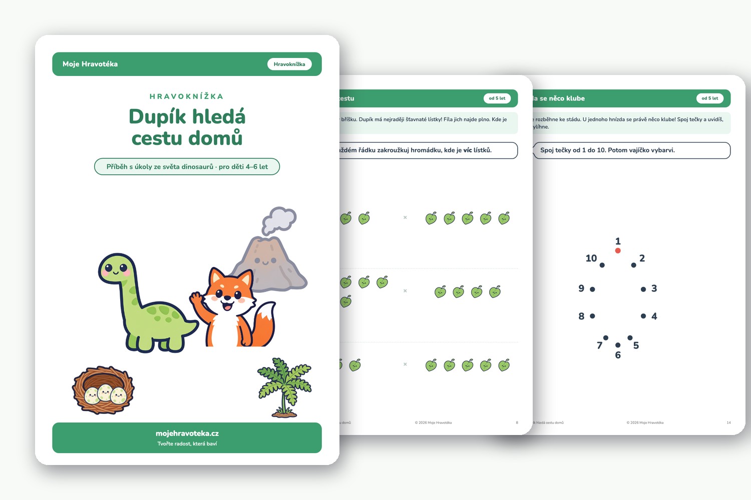 Dupík hledá cestu domů — příběh s úkoly ze světa dinosaurů