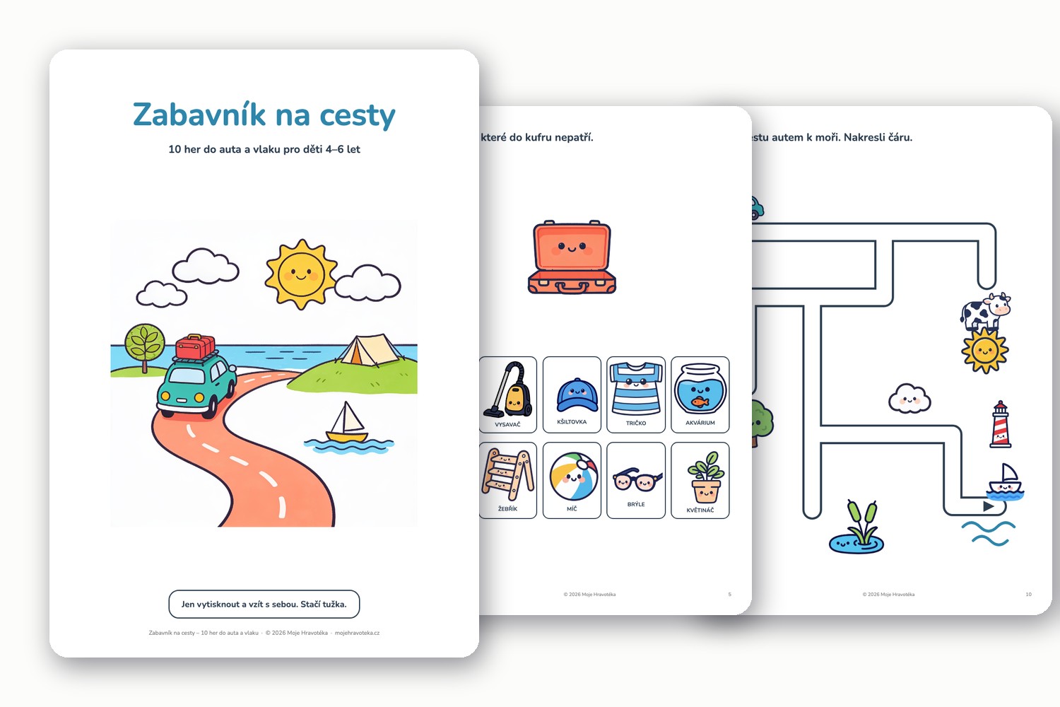 Zabavník na cesty – 10 her do auta a vlaku